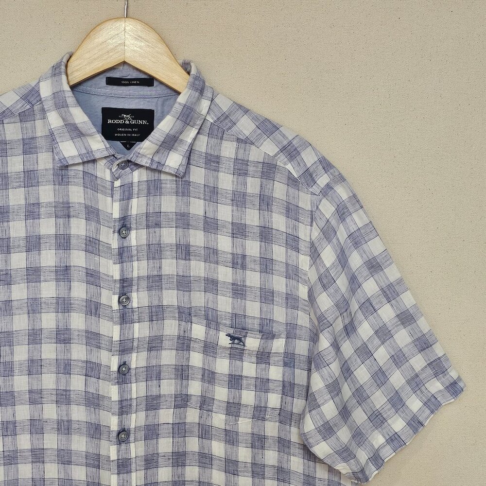 Rodd & Gunn Short Sleeve Original Fit Linen Button Down L
